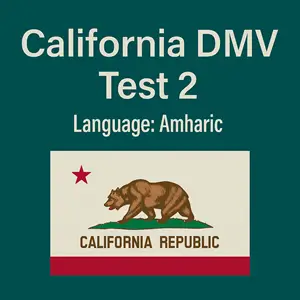 CA DMV Class C Practice Test in Amharic