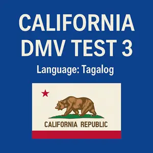 California DMV Instruction Permit Practice Test in Tagalog Language
