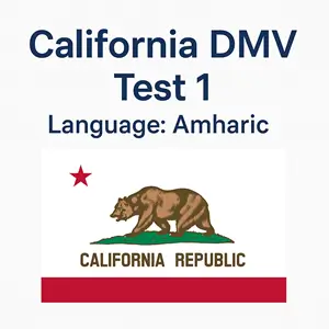CA DMV Practice Test in Amharic
