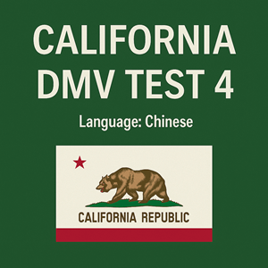 CA DMV Sample Test Questions in Chinese