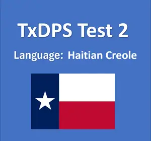 Texas DPS Driving License Test Online in Haitian Creole PDF