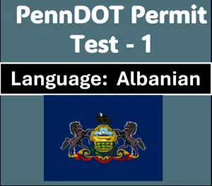 PA Driver’s License Test Questions in Albanian online quiz