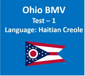 Ohio BMV Temps Practice Test in Haitian Creole Online