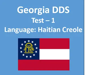 GA DDS Practice Test in Haitian Creole Manual Free