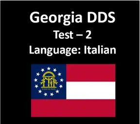 Georgia Driver’s License Test Questions in Italian