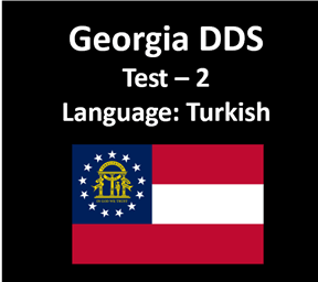 Georgia Driver’s License Test Questions in Turkish