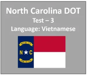 NC Driver's License Test Questions in Vietnamese Online